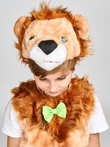 Детская карнавальная Шапочка «Лев» для девочек и мальчиков