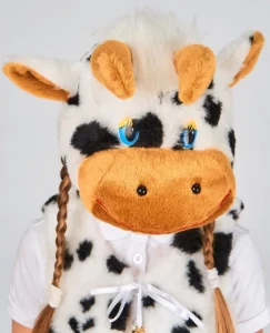 Детская карнавальная Шапочка «Корова» для девочек и мальчиков