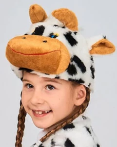 Детская карнавальная Шапочка «Корова» для девочек и мальчиков