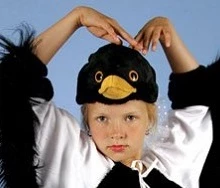 Детская карнавальная Шапочка Птица «Сорока» для девочек и мальчиков