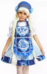 Детский Русский Народный костюм «Гжель» для девочек