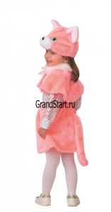 Детский карнавальный костюм «Кошка» розовая для девочек