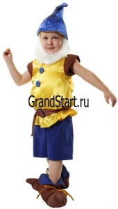 Детский карнавальный костюм «Гномик» с бородой для мальчиков и девочек