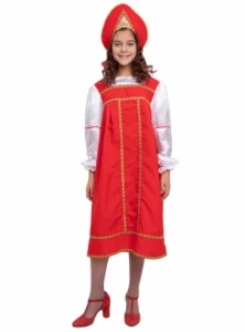 Детский Русский Народный фольклорный костюм «Василиса» для девочек