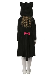 Детский карнавальный костюм Черная «Кошечка» для девочек