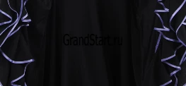 Карнавальная танцевальная Юбка «Фламенко» (чёрная с сиреневой каймой) для взрослых