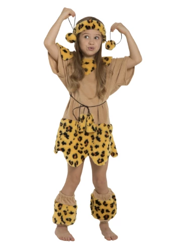 Детский карнавальный костюм «Первобытная девочка»