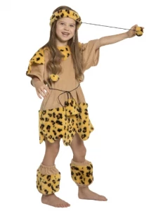 Детский карнавальный костюм «Первобытная девочка»