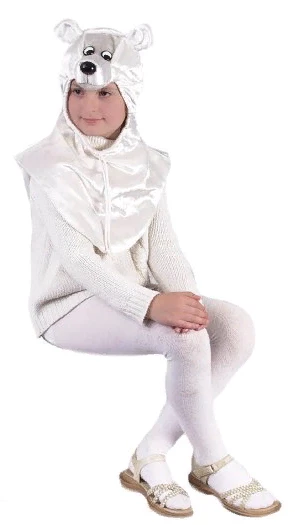 Детский карнавальный костюм Белый медведь «Умка» для мальчиков и девочек