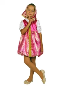 Детский карнавальный костюм Матрёшка «Люкс» для девочек