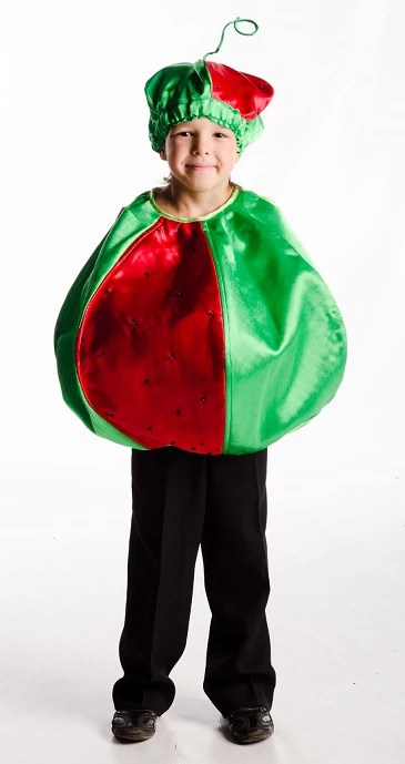 5208 Детский карнавальный костюм Клубничка от 4 до 7 лет