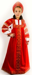 Детский Русский Народный фольклорный костюм «Дуняша» для девочек