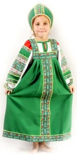 Детский Русский Народный фольклорный костюм «Дуняша» для девочек