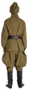 Детский костюм ВОВ «Гимнастерка» с брюками "Галифе" (Бязь 100% Хлопок) для мальчиков (подростковый)