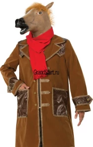 Карнавальный костюм «Конь в пальто» коричневый для взрослых