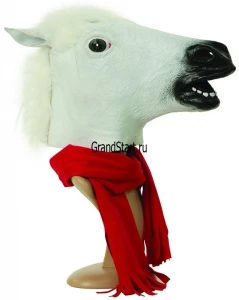 Карнавальная маска Лошадь белая для взрослых