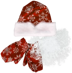 Новогодний костюм «Дед Мороз» (красный) для взрослых