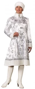 Новогодний костюм «Снегурочка» (белая) для взрослых