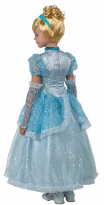 Детский карнавальный костюм «Золушка Принцесса» Disney голубая для девочек