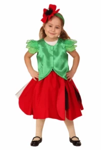 Детский карнавальный костюм Цветочек «Мак» для девочек