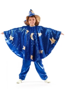 Карнавальный костюм «Звездочет» синий для мальчиков и девочек