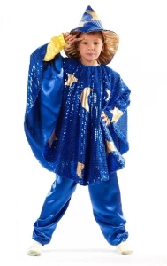 Карнавальный костюм «Звездочет» синий для мальчиков и девочек