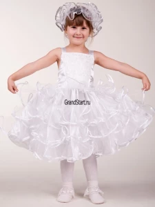 Детский карнавальный новогодний костюм Снежинка «Классика» для девочек