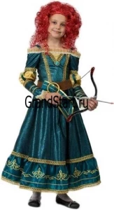 Детский карнавальный костюм Принцесса «Мерида» для девочек