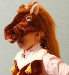 Детская карнавальная Шапочка «Лошадка» для девочек и мальчиков