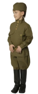 Детская Военная форма - Гимнастёрка ВОВ с брюками "Галифе" (Бязь 100% Хлопок) для мальчиков