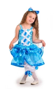 Детский карнавальный костюм «Мальвина» голубая для девочек