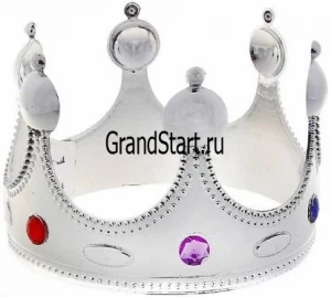 Детская карнавальная «Корона» (Король - Царь) серебро