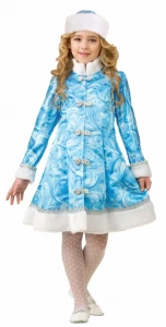 Детский карнавальный новогодний костюм Снегурочка «Сказочная» для девочек