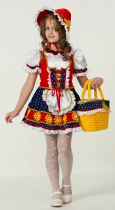 Детский карнавальный костюм «Красная шапочка» для девочки