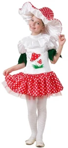Детский карнавальный костюм Гриб «Мухомор» для девочек