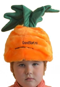 Детская карнавальная Шапочка «Морковь» для девочек и мальчиков