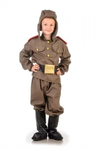 Детский карнавальный костюм Военный ВОВ Солдат «Танкист» для мальчиков