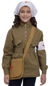 Детская карнавальная Сумка Военной «Медсестры» для девочек Бязь (100% Хлопок)