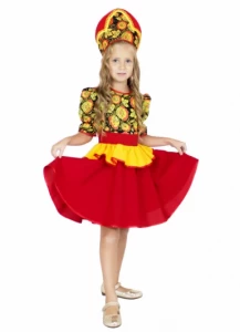 Детский карнавальный костюм Русский народный Хохломской «Сувенир» для девочек