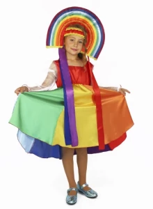 Детский карнавальный костюм «Радуга» для девочек