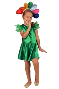 Детский карнавальный костюм Цветок «Цветик-Семицветик» для девочек