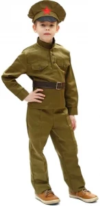 Детский Военный костюм «Сержант» ВОВ гимнастерка с брюками для мальчиков