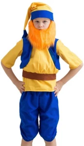 Детский карнавальный костюм «Гном» в жилете для мальчиков и девочек