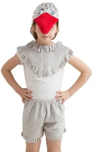 Детский карнавальный костюм «Гусь» (серый) для мальчиков и девочек
