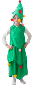 Карнавальный костюм «Ёлочка» для девочек