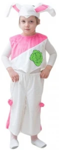 Детский карнавальный костюм «Зайчиха» розовая для девочек