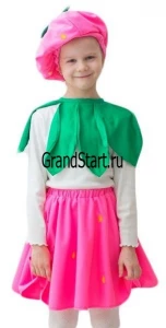Детский маскарадный костюм Ягода «Клубничка» для девочки