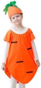Детский карнавальный костюм «Морковка» для девочек
