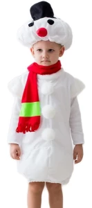 Костюм маскарадный «Снеговик» для мальчиков и девочек