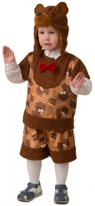 Детский карнавальный костюм Медвежонок «Михасик» бурый для мальчиков
